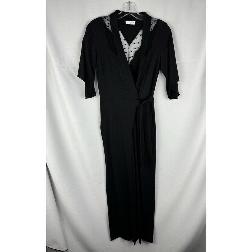 Sandro Nala V-Neck Jumpsuit Black Size 36, US 4